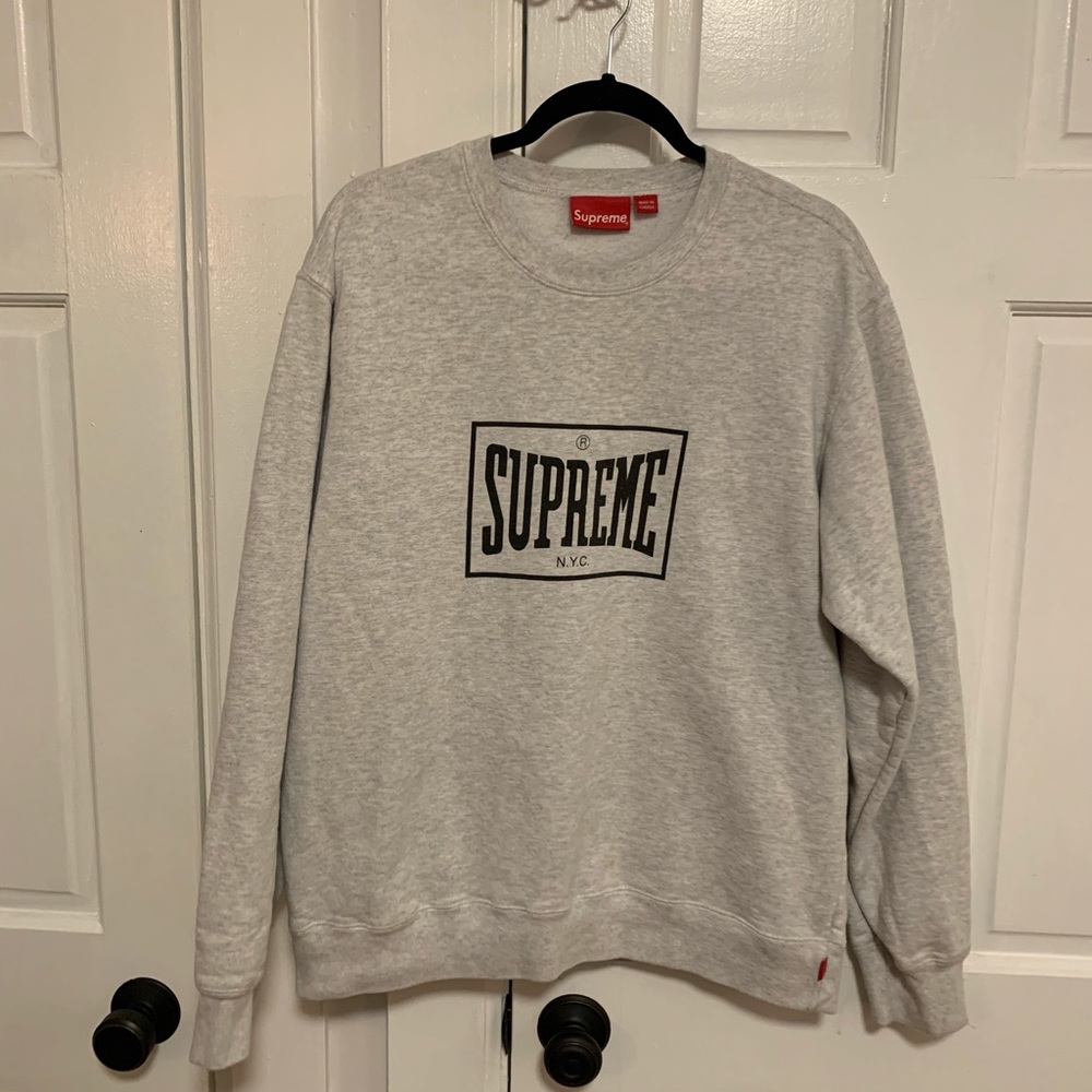 Supreme Warm Up Crew Neck Ash Grey